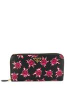 Prada Floral Zipped Wallet - Black