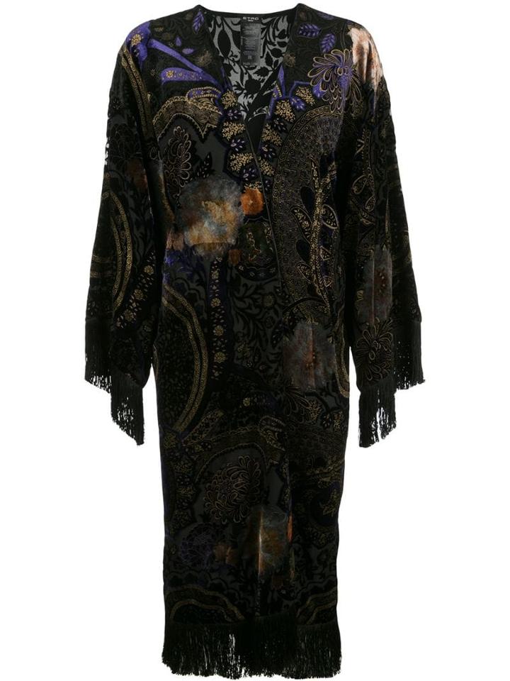 Etro Paisley Jacquard Cape - Black