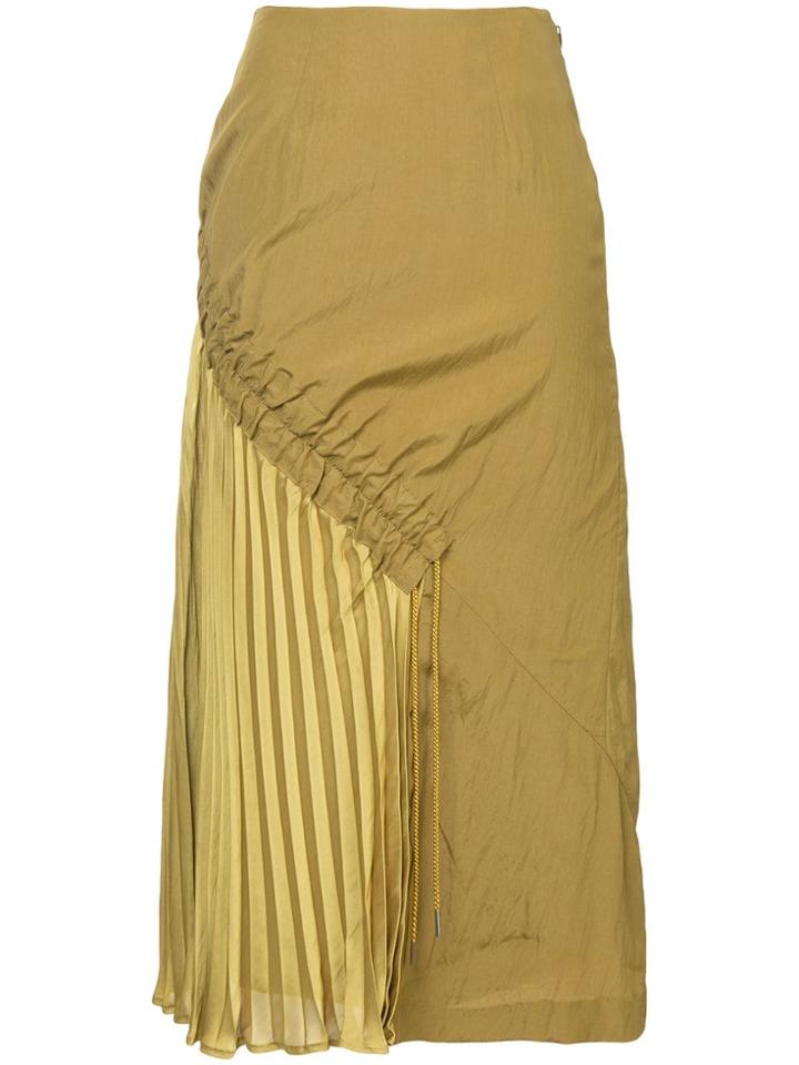 Muller Of Yoshiokubo Side Pleats Skirt - Green
