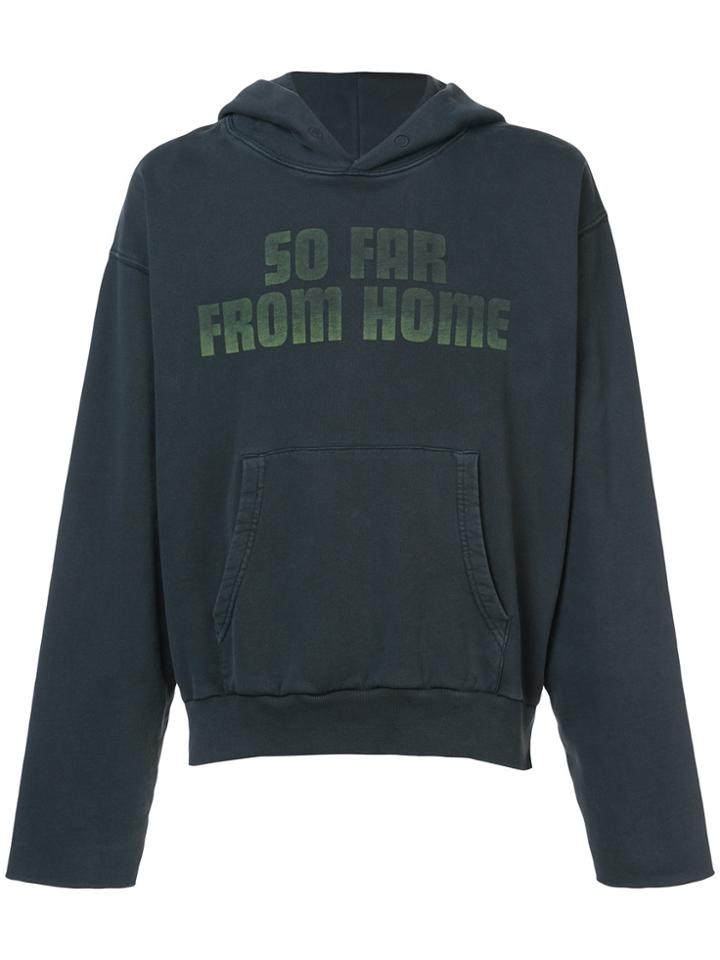 Off-white So Far From Home Print Hoodie - Black
