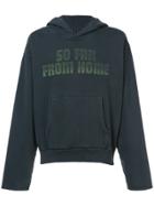 Off-white So Far From Home Print Hoodie - Black