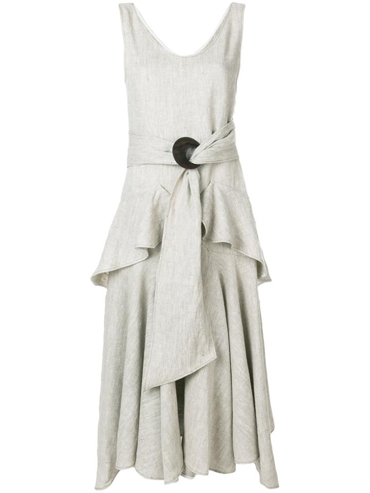 Isa Arfen Flared Midi Dress - Grey