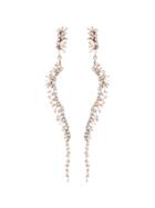Suzanne Kalan Rose And White 18kt Gold Diamond Drop Earrings