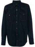 Calvin Klein 205w39nyc Contrast-stitch Denim Shirt - Blue