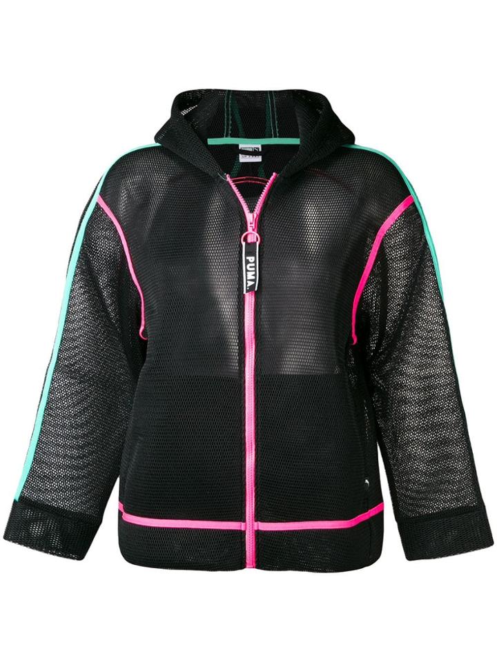 Puma Mesh Hooded Jacket - Black