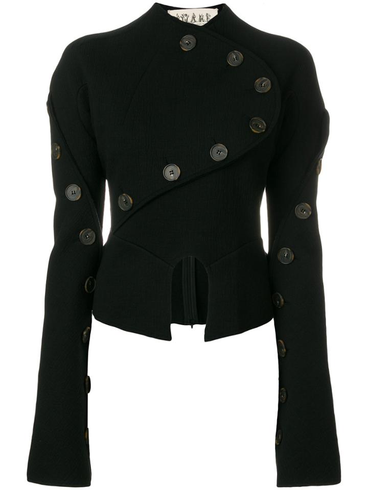 A.w.a.k.e. Button Detail Jacket - Black