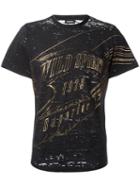Diesel Slogan Printed T-shirt, Men's, Size: Medium, Black, Cotton/nylon