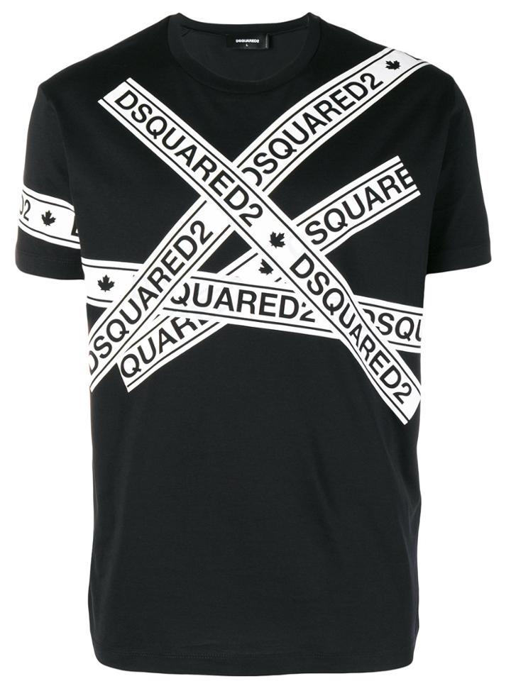 Dsquared2 Logo Strip T-shirt - Black