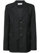 Chin Mens Mid-length Suit Jacket - Black