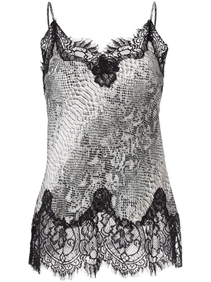 Gold Hawk Python Print Camisole Vest - Grey