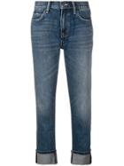 Current/elliott Faded Cropped Jeans - Blue
