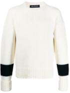 Neil Barrett Stripe Knit Jumper - White