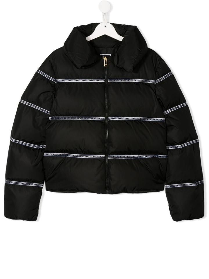 Young Versace Teen Girls Versace Puffer Jacket - Black