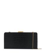 Saint Laurent Crocodile-effect Clutch Bag - Black