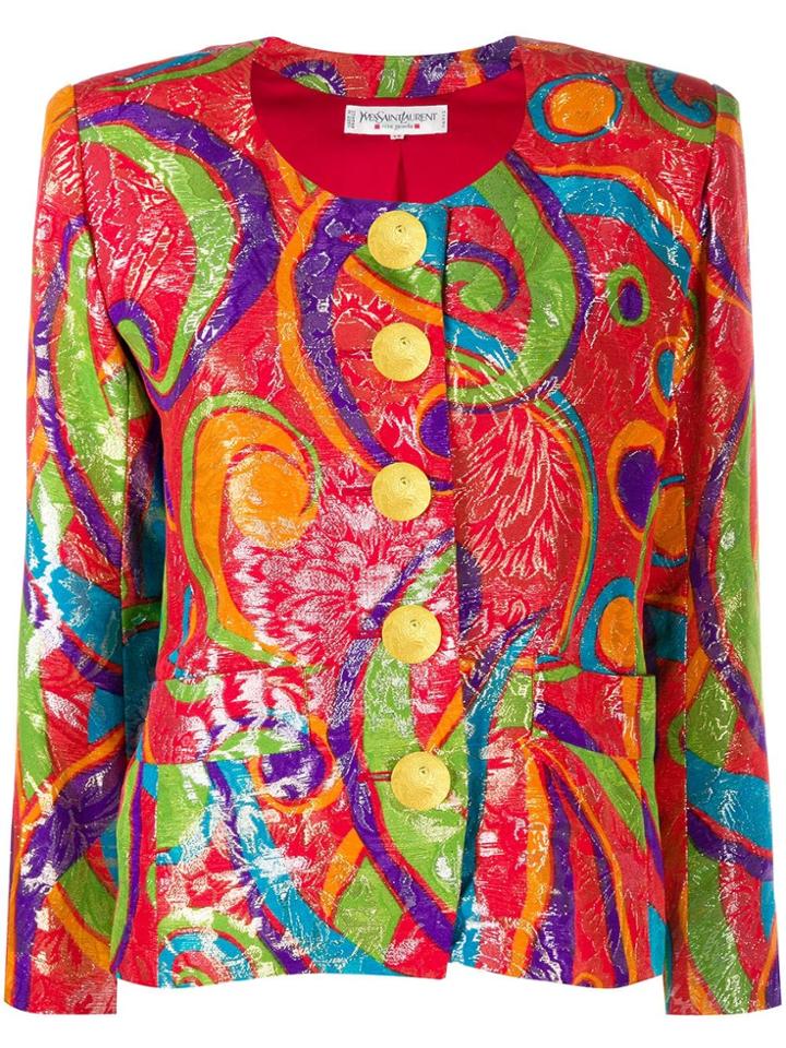 Yves Saint Laurent Pre-owned Patterned Jacket - Red