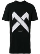 11 By Boris Bidjan Saberi Cross Print T-shirt, Men's, Size: Medium, Black, Cotton