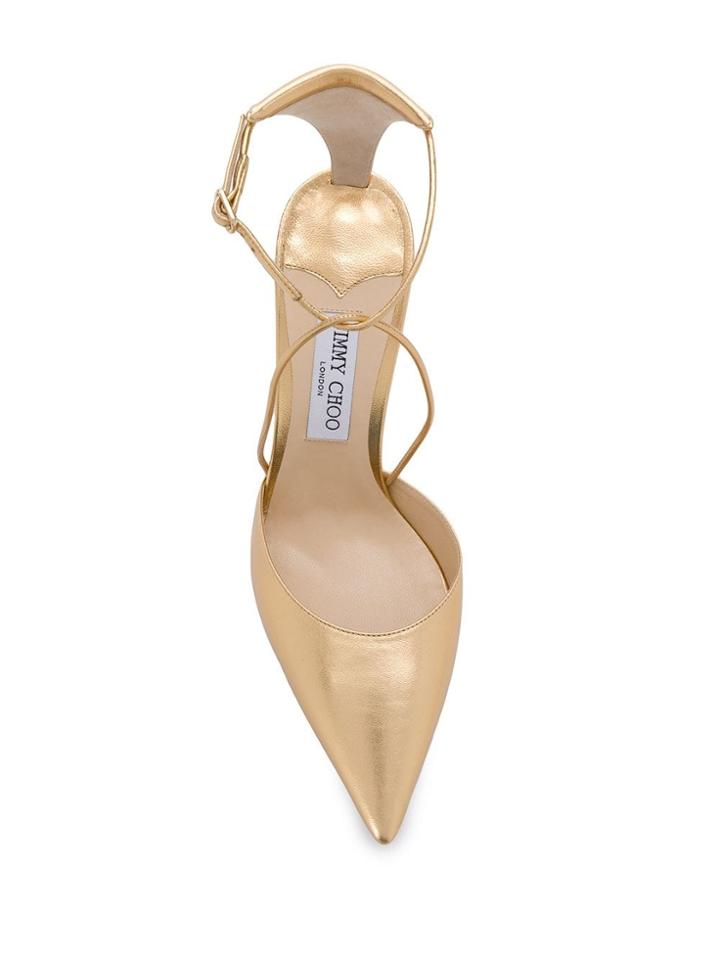 Jimmy Choo Leta 100mm Pumps - Gold