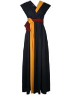 Paule Ka - Long Woven Wrap Dress - Women - Cotton/spandex/elastane - 38, Blue, Cotton/spandex/elastane