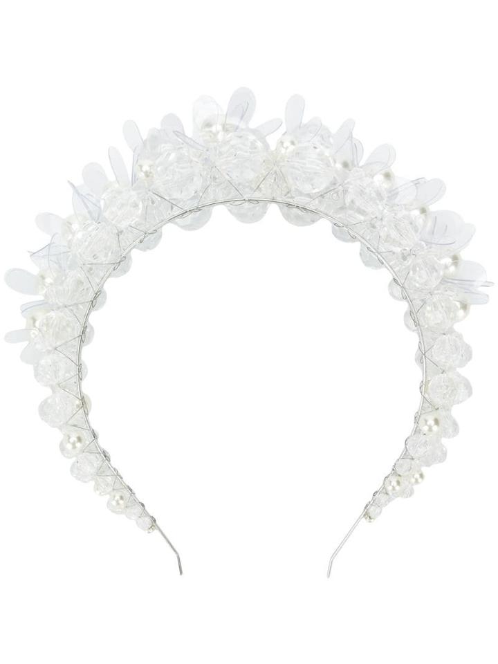 Simone Rocha Floral Headband - White