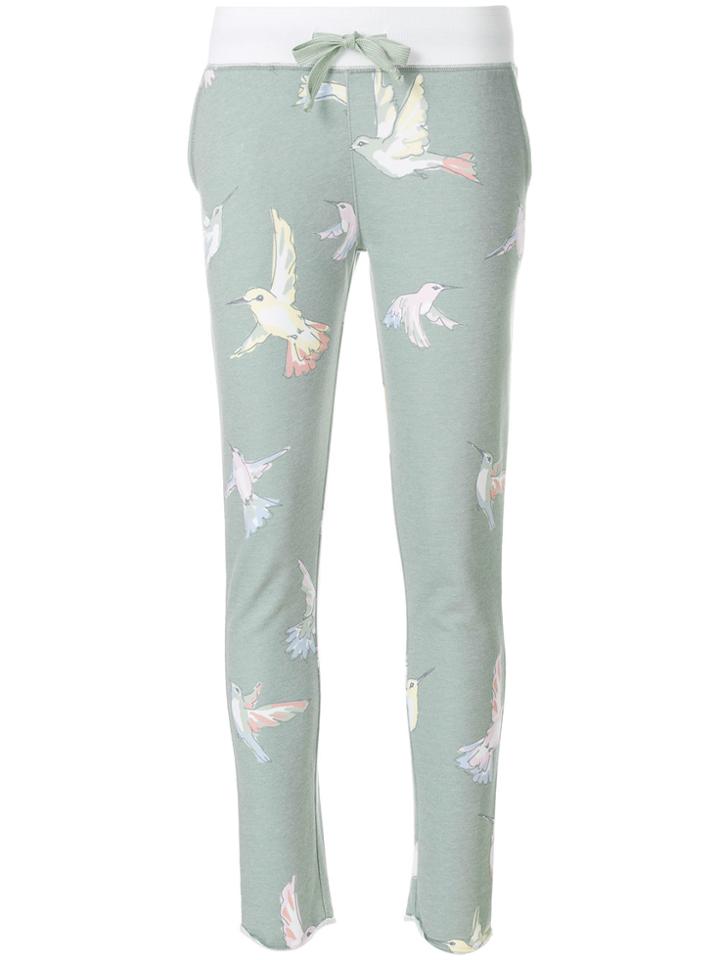 Juvia Bird Print Trousers - Green
