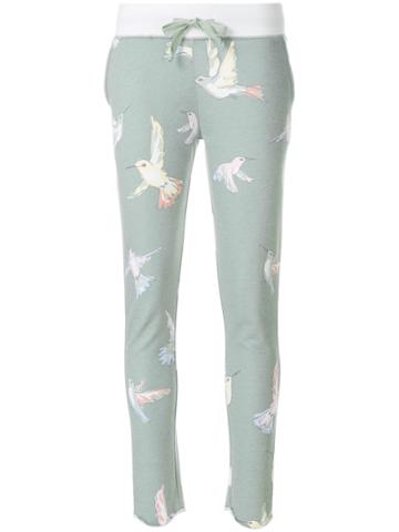 Juvia Bird Print Trousers - Green