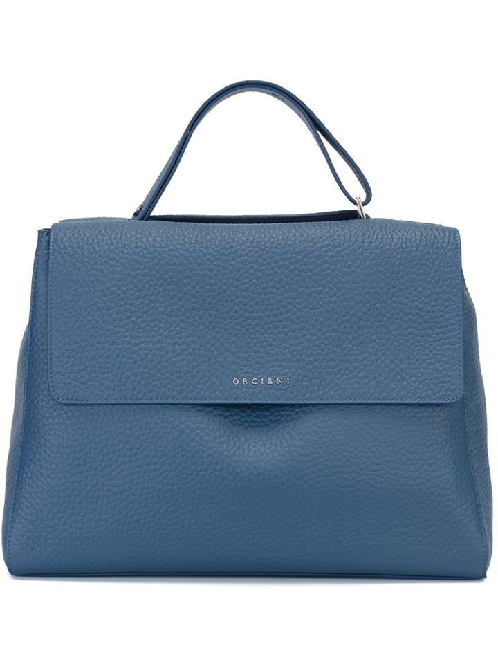 Orciani Satchel Tote Bag - Blue