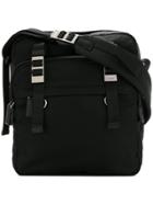 Prada Buckled Messenger Bag - Black