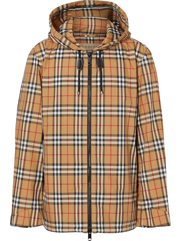 Burberry Vintage Check Hooded Jacket - Yellow