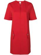 Pinko Front Zip Dress - Red