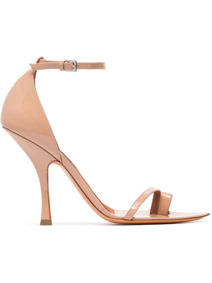 Y / Project Yproj 110 Ptnt Lthr Sndl Crys - Nude & Neutrals
