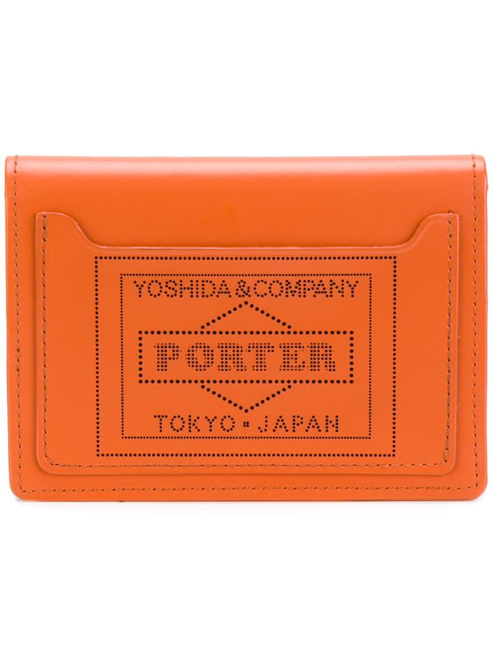 Porter-yoshida & Co Foldover Cardholder Wallet - Yellow & Orange