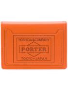Porter-yoshida & Co Foldover Cardholder Wallet - Yellow & Orange