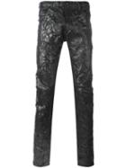 Jil Sander - Coated Effect Trousers - Men - Cotton - L, Black, Cotton