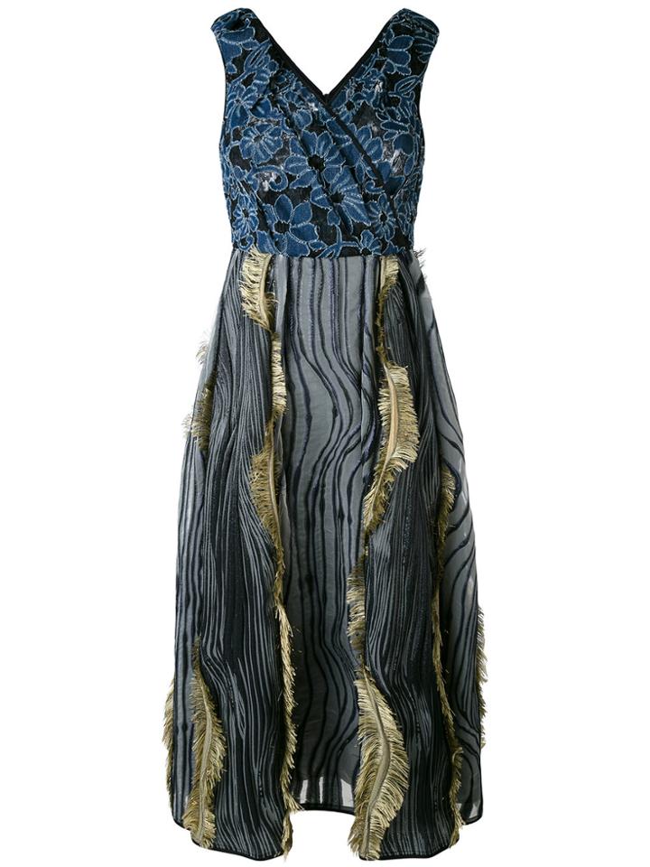 Antonio Marras Ruffled Midi Dress - Blue