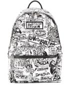 Dolce & Gabbana Illustrated Print Backpack - White