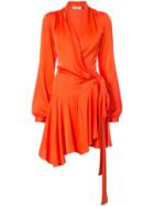 Patbo Draped Short Dress - Yellow & Orange