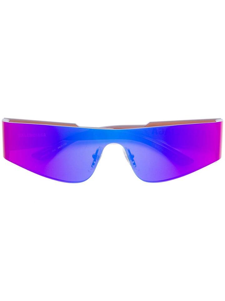 Balenciaga Eyewear Holographic Sunglasses - Purple