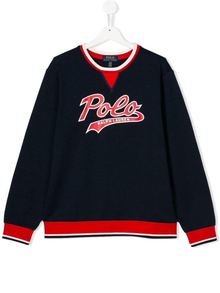 Ralph Lauren Kids Teen Polo Logo Printed Sweatshirt - Blue