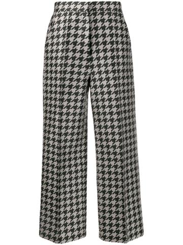 Dice Kayek Houndstooth Print Trousers - Green