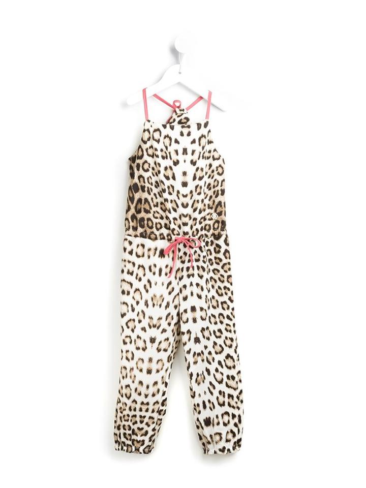 Roberto Cavalli Kids Leopard Jumpsuit, Girl's, Size: 6 Yrs, White