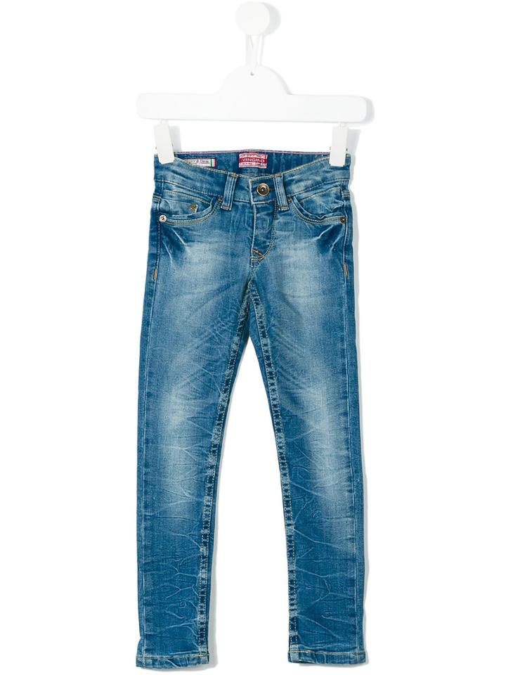 Vingino - Faded Skinny Jeans - Kids - Cotton/polyester/spandex/elastane - 11 Yrs, Blue