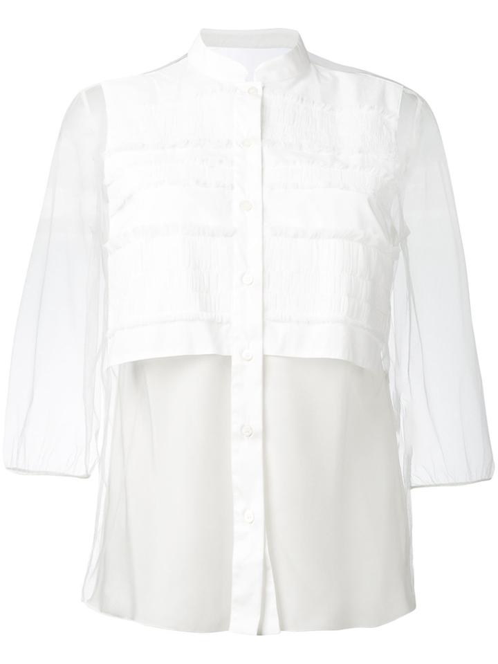 Red Valentino Sheer Panel Shirt - White