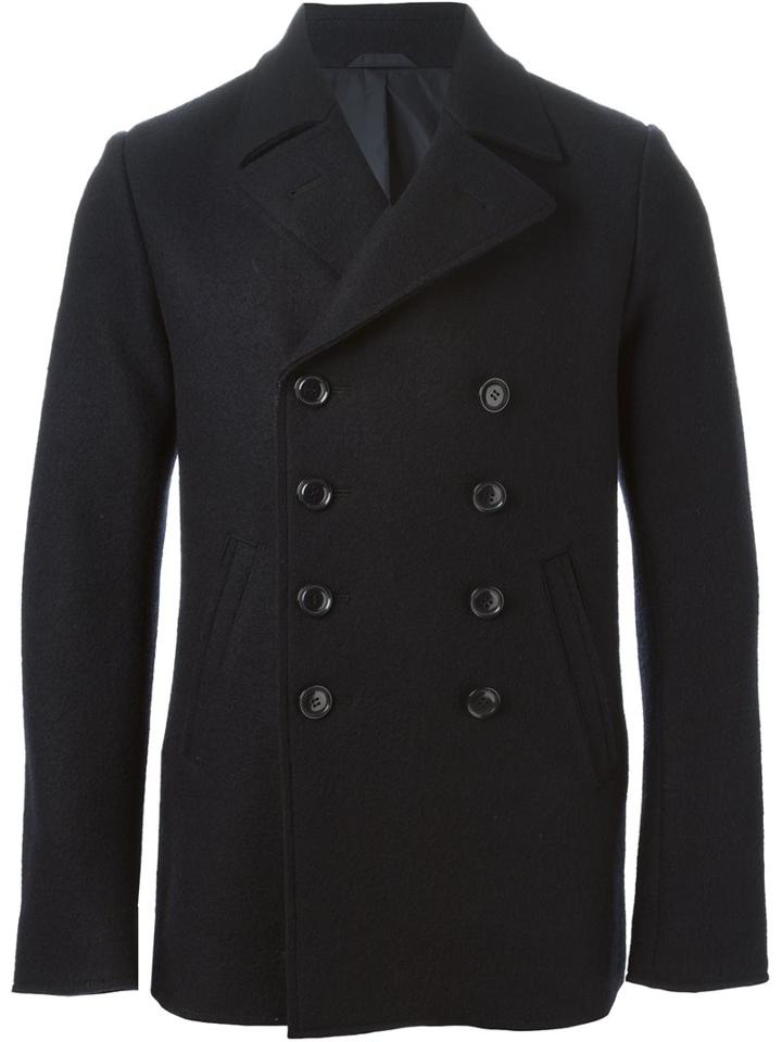 Aspesi Classic Peacoat, Men's, Size: Large, Blue, Polyamide/wool