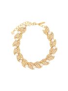 Oscar De La Renta Faux Pearl Embellished Necklace - Metallic