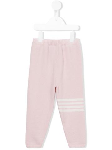 Thom Browne Kids - Knitted Trousers - Kids - Cashmere - 4 Yrs, Pink/purple
