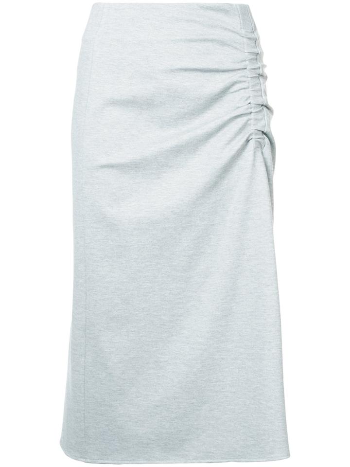 Tibi Shirred Skirt - Grey