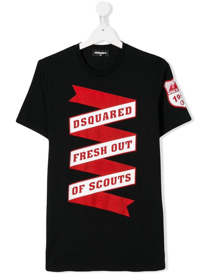 Dsquared2 Kids 'fresh Out Of Scouts' T-shirt - Black