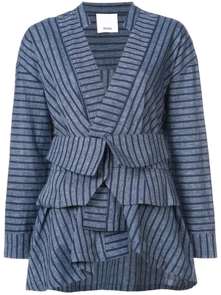 Acler V-neck Corset Shirt - Blue