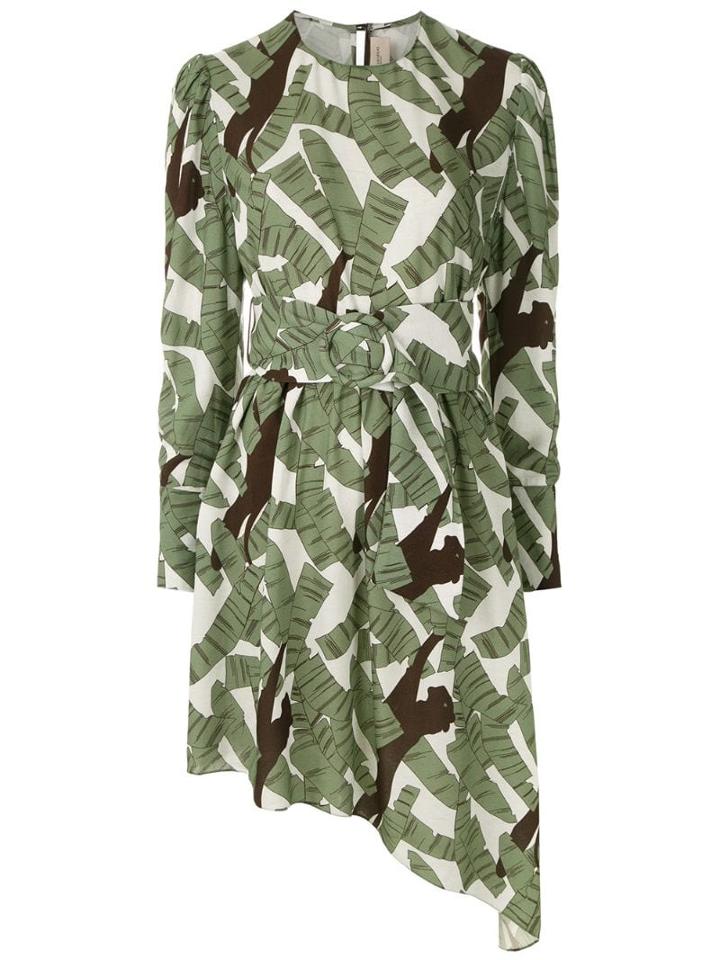 Adriana Degreas Printed Short Dress - Green