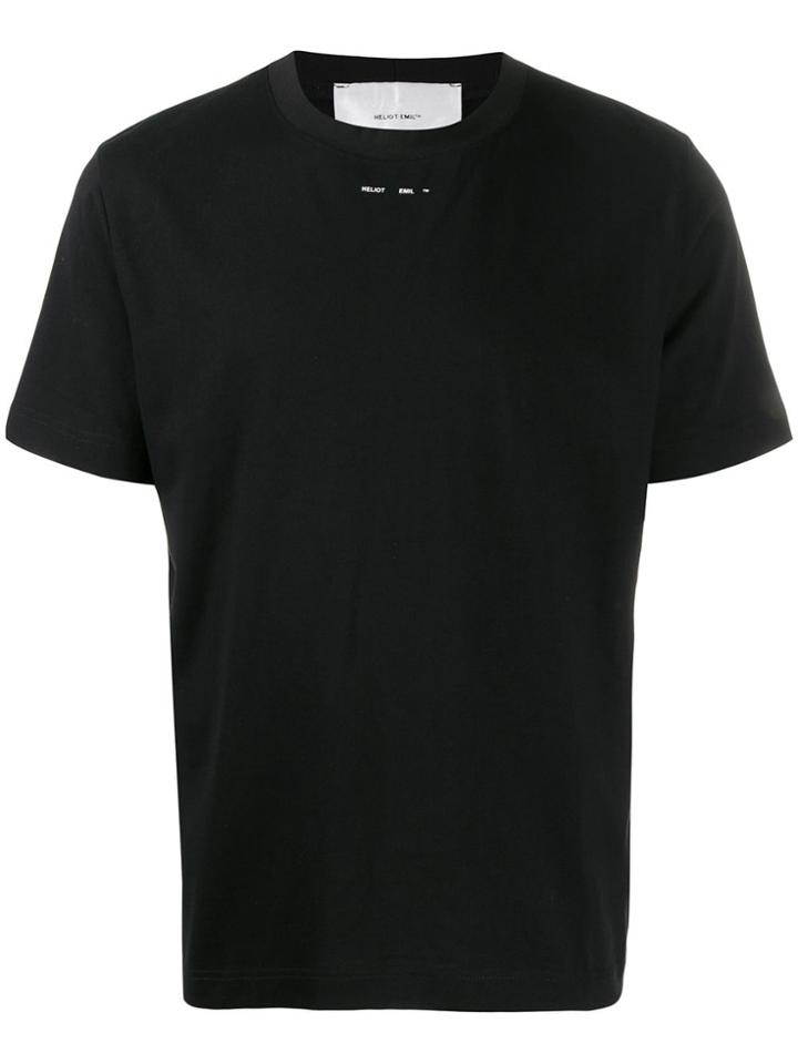 Heliot Emil Logo Print T-shirt - Black